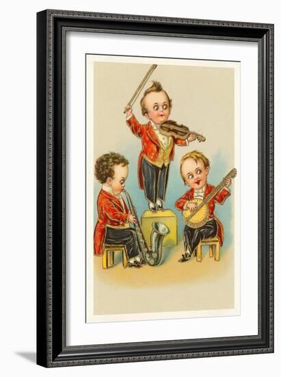 Band of Little Boys-null-Framed Art Print