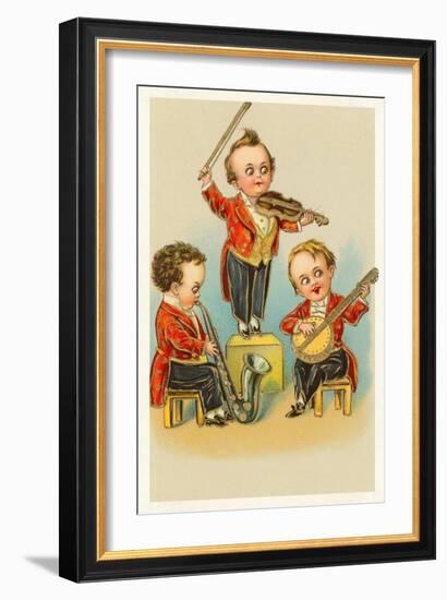 Band of Little Boys-null-Framed Art Print