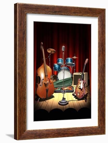 Band on Break-Lantern Press-Framed Art Print