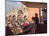 Band Playing for the Crowd in the Piazza San Marco, Venice, Italy-Janis Miglavs-Mounted Photographic Print