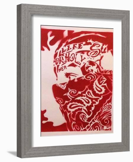 Bandana Man Red-Abstract Graffiti-Framed Giclee Print