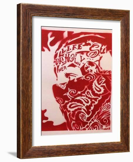 Bandana Man Red-Abstract Graffiti-Framed Giclee Print