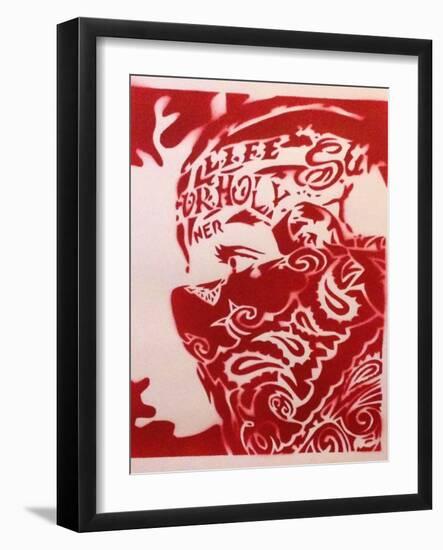 Bandana Man Red-Abstract Graffiti-Framed Giclee Print