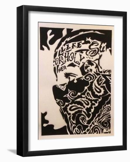 Bandana Man-Abstract Graffiti-Framed Giclee Print