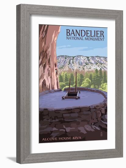 Bandelier National Monument, New Mexico - Alcove House Kiva-Lantern Press-Framed Art Print