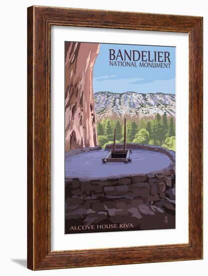 Bandelier National Monument, New Mexico - Alcove House Kiva-Lantern Press-Framed Art Print