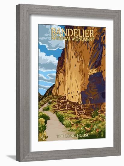 Bandelier National Monument, New Mexico - The Long House-Lantern Press-Framed Art Print