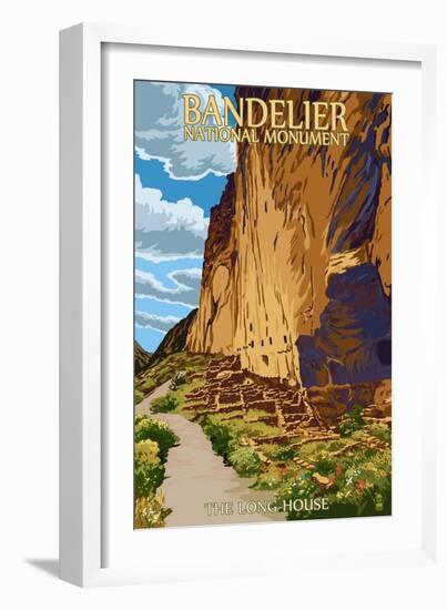 Bandelier National Monument, New Mexico - The Long House-Lantern Press-Framed Art Print