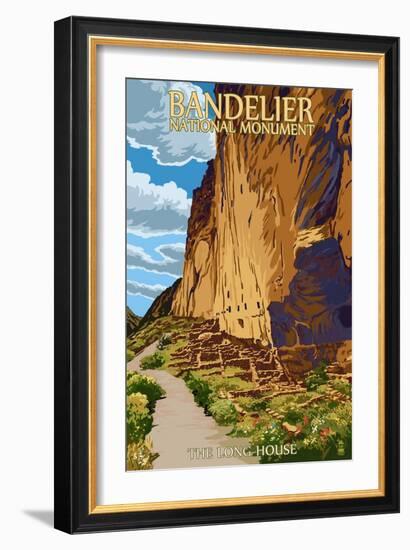 Bandelier National Monument, New Mexico - The Long House-Lantern Press-Framed Art Print