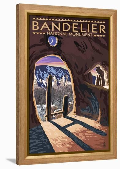 Bandelier National Monument, New Mexico - Twilight View-Lantern Press-Framed Stretched Canvas