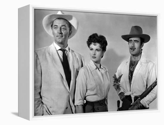 Bandido caballero by Richard Fleischer with Robert Mitchum, Ursula Thiess and Gilbert Roland, 1956 -null-Framed Stretched Canvas