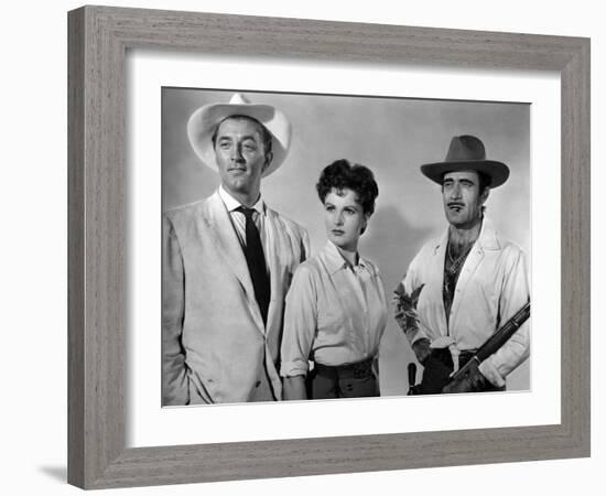 Bandido caballero by Richard Fleischer with Robert Mitchum, Ursula Thiess and Gilbert Roland, 1956 -null-Framed Photo