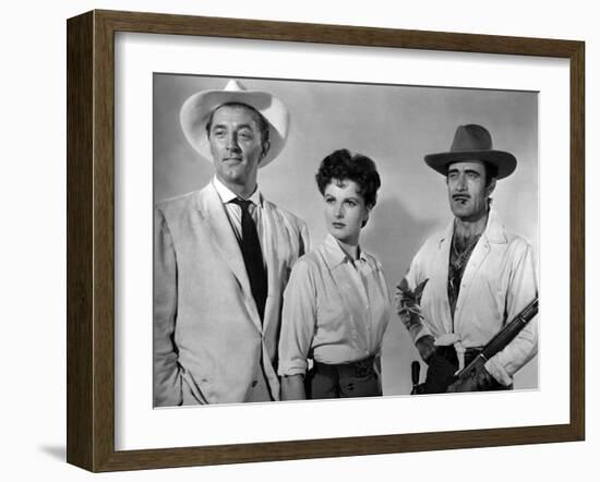 Bandido caballero by Richard Fleischer with Robert Mitchum, Ursula Thiess and Gilbert Roland, 1956 -null-Framed Photo