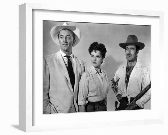 Bandido caballero by Richard Fleischer with Robert Mitchum, Ursula Thiess and Gilbert Roland, 1956 -null-Framed Photo