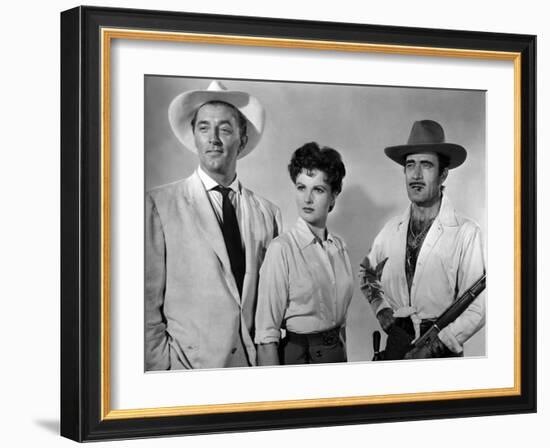 Bandido caballero by Richard Fleischer with Robert Mitchum, Ursula Thiess and Gilbert Roland, 1956 -null-Framed Photo