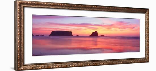 Bandon Beach at Sunset, Oregon-null-Framed Photographic Print