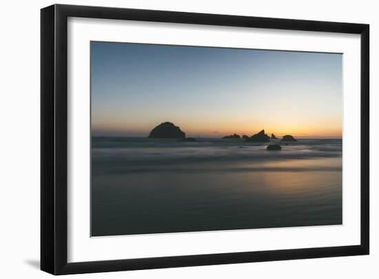 Bandon Sunset Silhouettes, Oregon Coast-Vincent James-Framed Photographic Print