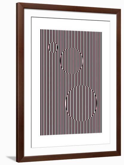 Bands and Circles-null-Framed Serigraph