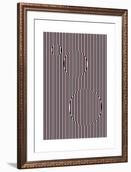 Bands and Circles-null-Framed Serigraph