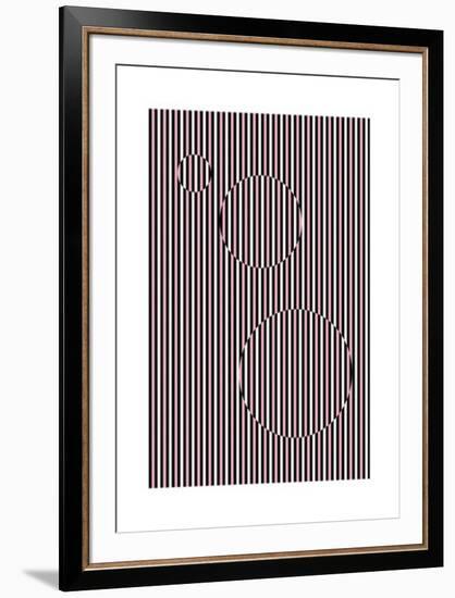 Bands and Circles-null-Framed Serigraph