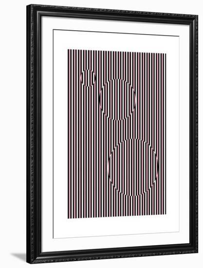 Bands and Circles-null-Framed Serigraph