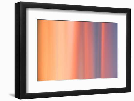 Bands of colour created by clouds at dusk, Estonia-Niall Benvie-Framed Photographic Print