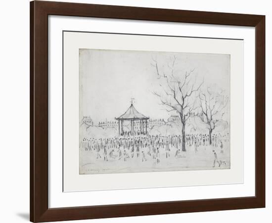 Bandstand, Peel Park, Salford, 1924-Laurence Stephen Lowry-Framed Premium Giclee Print