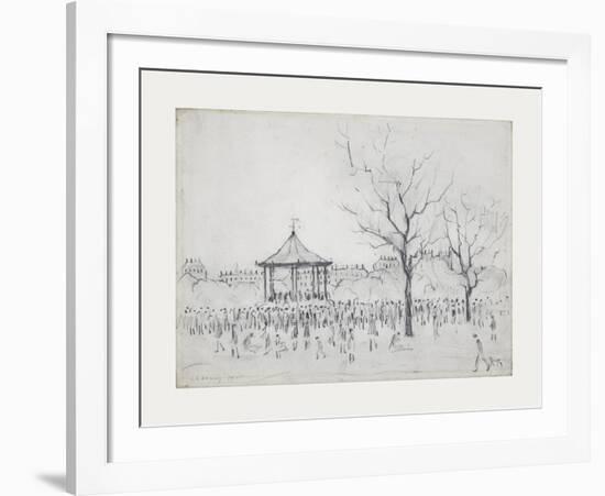 Bandstand, Peel Park, Salford, 1924-Laurence Stephen Lowry-Framed Premium Giclee Print