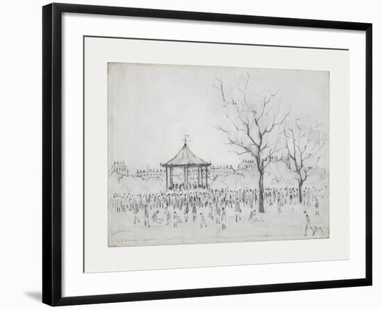 Bandstand, Peel Park, Salford, 1924-Laurence Stephen Lowry-Framed Premium Giclee Print