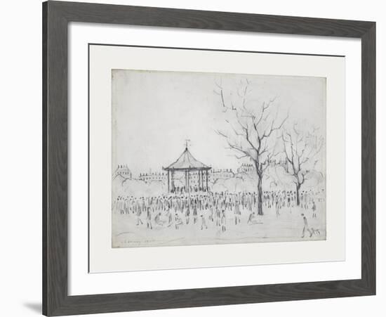 Bandstand, Peel Park, Salford, 1924-Laurence Stephen Lowry-Framed Premium Giclee Print