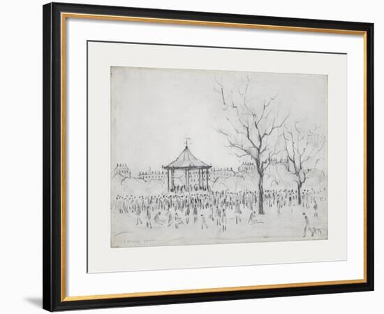 Bandstand, Peel Park, Salford, 1924-Laurence Stephen Lowry-Framed Premium Giclee Print