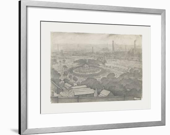 Bandstand, Peel Park , Salford, 1925-Laurence Stephen Lowry-Framed Premium Giclee Print