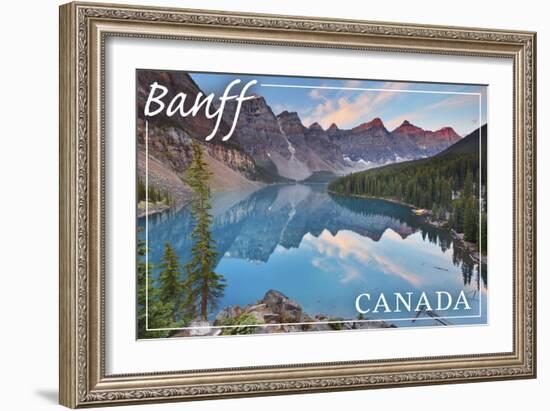 Banff, Canada - Moraine Lake-Lantern Press-Framed Premium Giclee Print