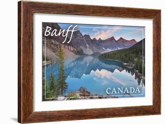 Banff, Canada - Moraine Lake-Lantern Press-Framed Premium Giclee Print