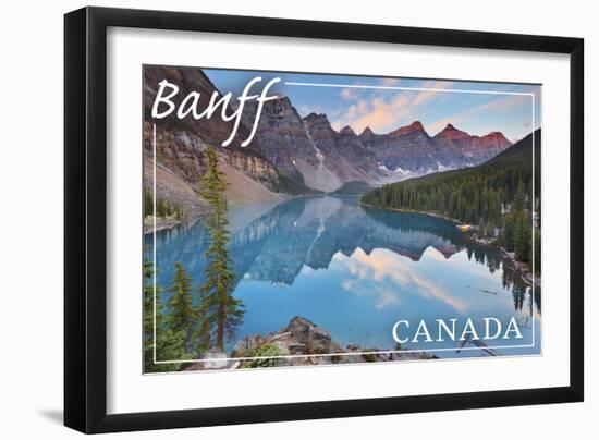 Banff, Canada - Moraine Lake-Lantern Press-Framed Premium Giclee Print