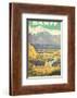 Banff, Canada - Rockies - Canadian Pacific Railway-Pacifica Island Art-Framed Art Print