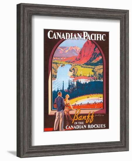 Banff in the Canadian Rockies - Lake Louise, Banff National Park - Canadian Pacific Railway Company-James Crockart-Framed Art Print