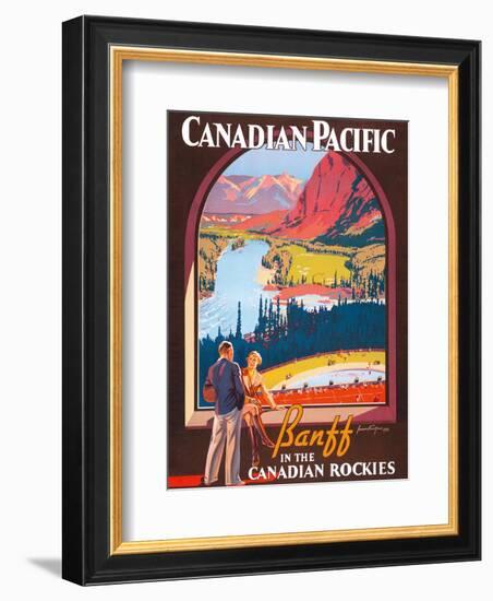 Banff in the Canadian Rockies - Lake Louise, Banff National Park - Canadian Pacific Railway Company-James Crockart-Framed Art Print