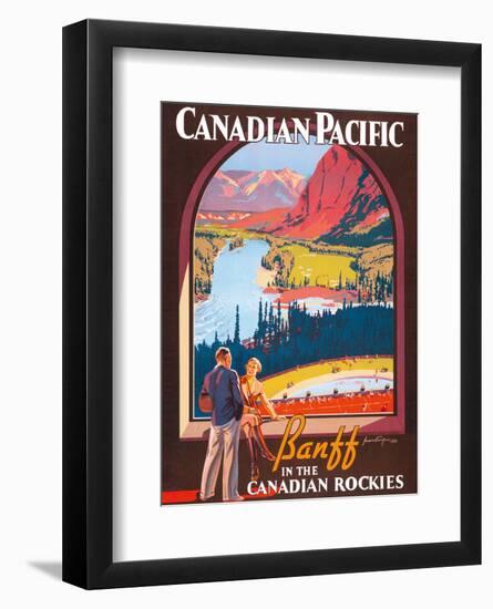 Banff in the Canadian Rockies - Lake Louise, Banff National Park - Canadian Pacific Railway Company-James Crockart-Framed Art Print