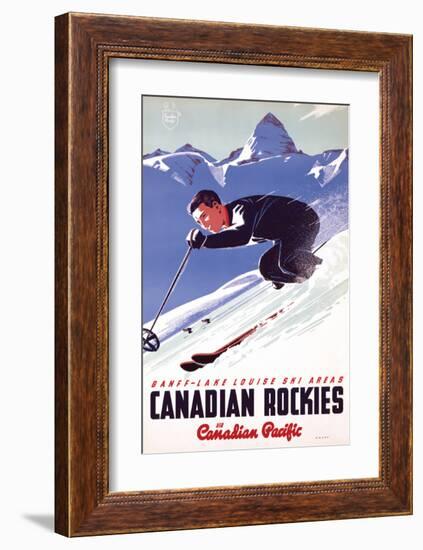 Banff-Lake Louise Ski Areas, Canadian Rockies-null-Framed Premium Giclee Print