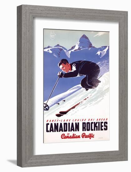 Banff-Lake Louise Ski Areas, Canadian Rockies-null-Framed Premium Giclee Print