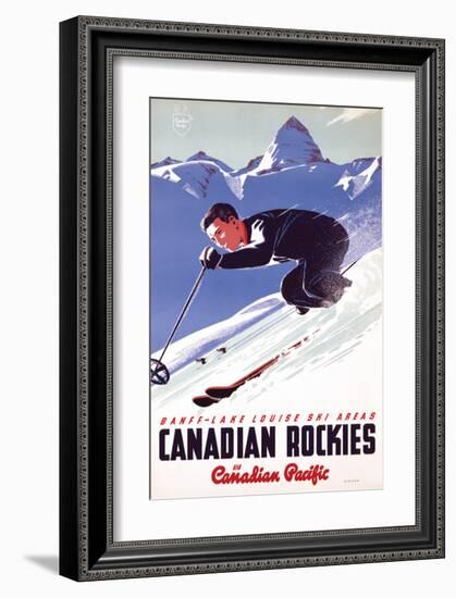 Banff-Lake Louise Ski Areas, Canadian Rockies-null-Framed Premium Giclee Print