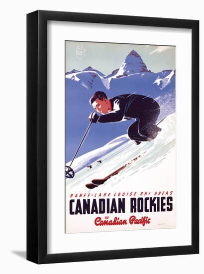 Banff-Lake Louise Ski Areas, Canadian Rockies-null-Framed Premium Giclee Print