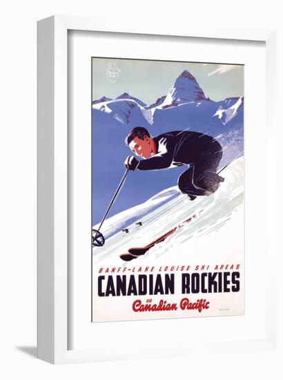 Banff-Lake Louise Ski Areas, Canadian Rockies-null-Framed Premium Giclee Print