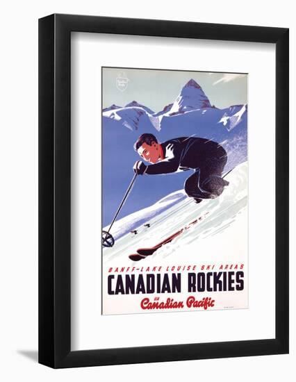 Banff-Lake Louise Ski Areas, Canadian Rockies--Framed Art Print