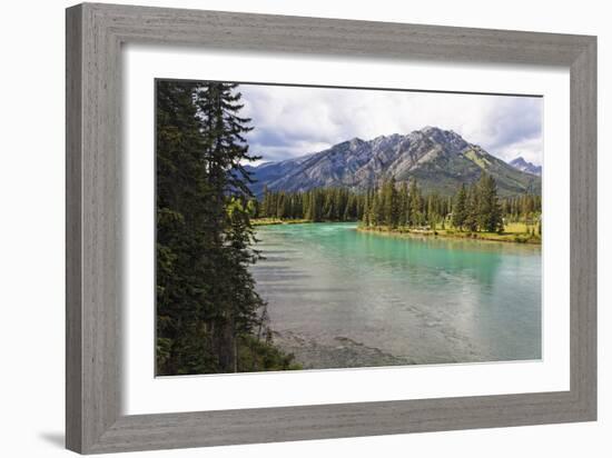 Banff River in Banff, Alberta, Canada-George Oze-Framed Photographic Print