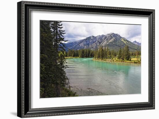 Banff River in Banff, Alberta, Canada-George Oze-Framed Photographic Print