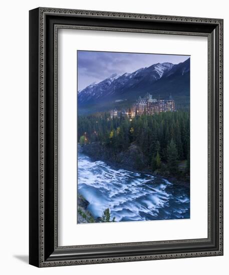 Banff Springs Hotel from Surprise Point and Bow River, Banff National Park, Alberta, Canada-Gavin Hellier-Framed Photographic Print