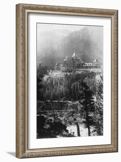 Banff Springs Hotel, from Tunnel Mountain, Banff National Park, Alberta, Canada, C1930S-Marjorie Bullock-Framed Giclee Print