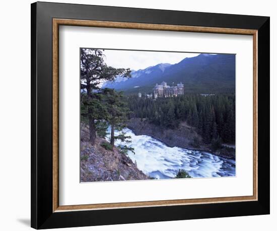 Banff, the Bow Falls and Prestigious Banff Springs Hotel, at Dusk, Alberta, Canada-Ruth Tomlinson-Framed Photographic Print